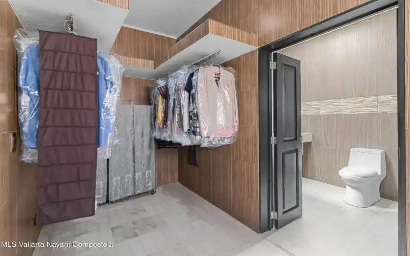 Walk-in closet.