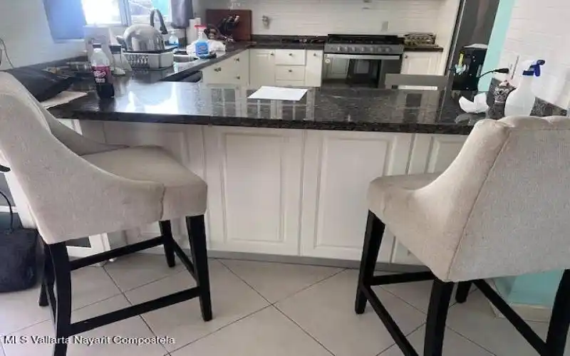 Kitchen bar and stools