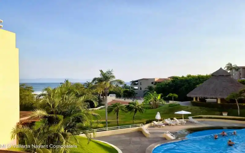 View to pool and ocean