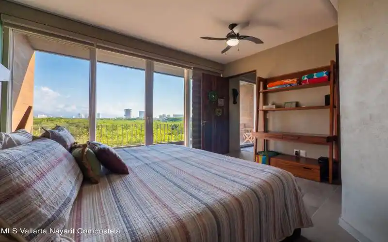 Bedroom with a protected view