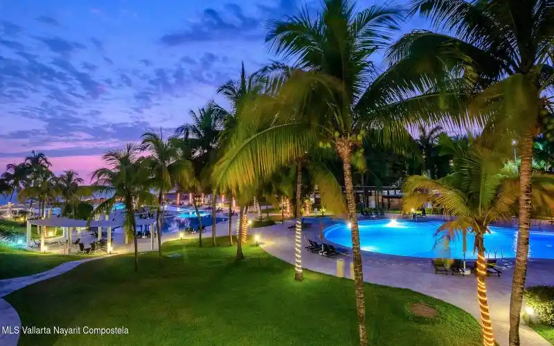 Villa Magna Evening Pool Lighting