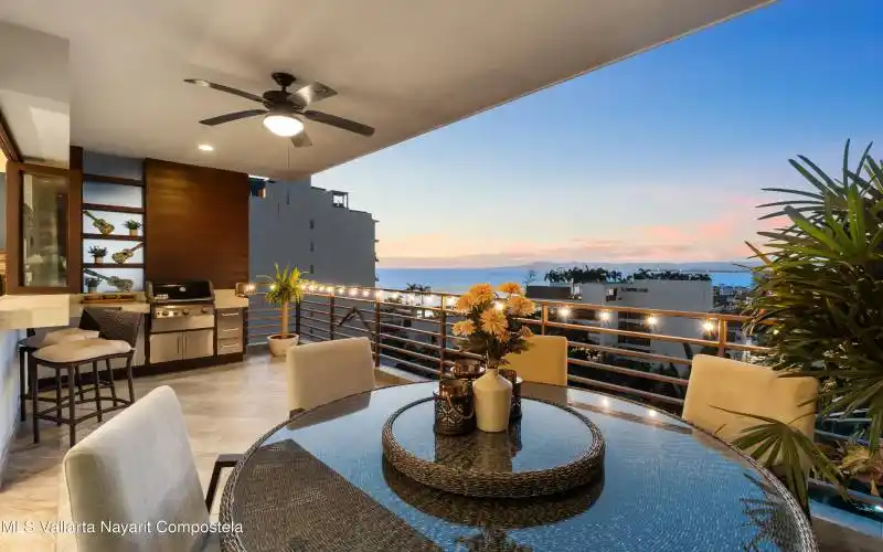 Dining with a Sunset view