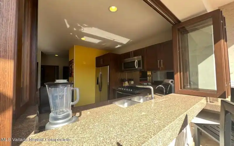 Terrace kitchen counter