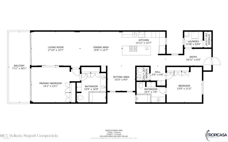 823 Lirios, Puerto Vallarta, JALISCO, 2 Bedrooms Bedrooms, ,2.5 BathroomsBathrooms,Condo,For Sale,Lirios,38975