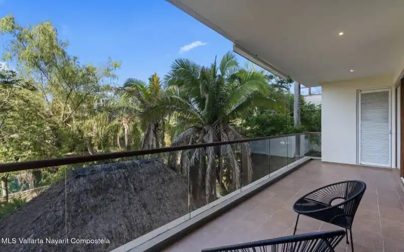 Private balcony overlooking the jungle