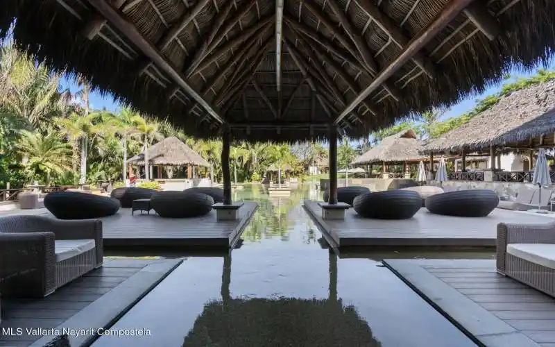 Relaxing lounge under the palapa