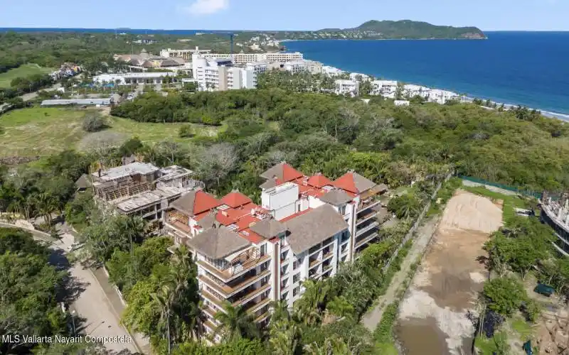 Nature-surrounded aerial shot