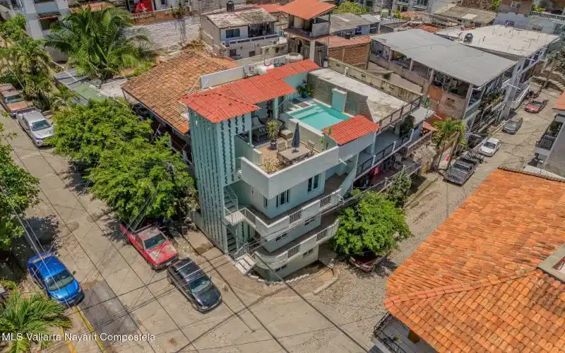 Drone Building Street