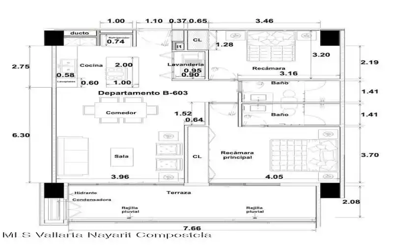 Depto B-603 Floor plan aramabay