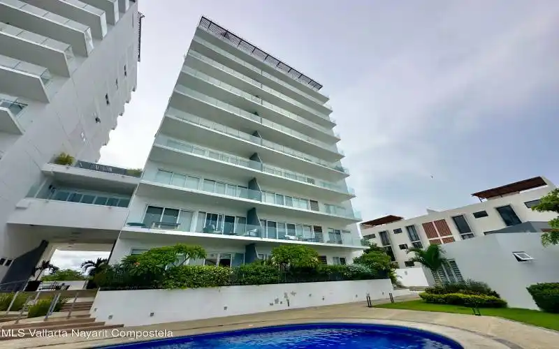 front of towers