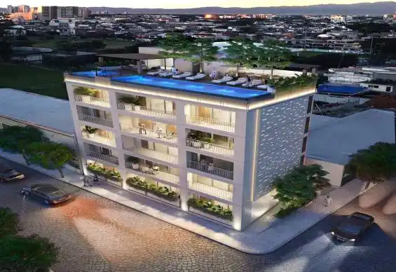 Exterior with rooftop