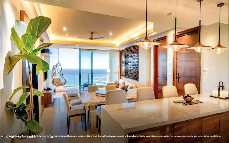 Interior vista mar