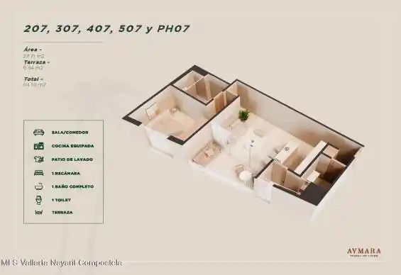 113 Berlin, Puerto Vallarta, JALISCO, 1 Bedroom Bedrooms, 0 ,1.5 BathroomsBathrooms,Condo,For Sale,Berlin,0,42665