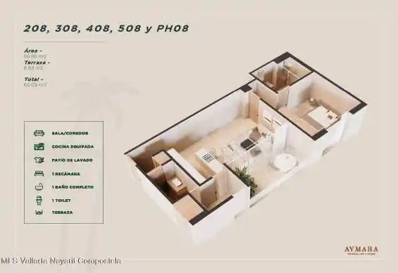 113 Berlin, Puerto Vallarta, JALISCO, 1 Bedroom Bedrooms, 0 ,1.5 BathroomsBathrooms,Condo,For Sale,Berlin,0,42666