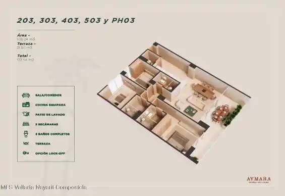 113 Berlin, Puerto Vallarta, JALISCO, 3 Bedrooms Bedrooms, 0 ,3 BathroomsBathrooms,Condo,For Sale,Berlin,0,42670